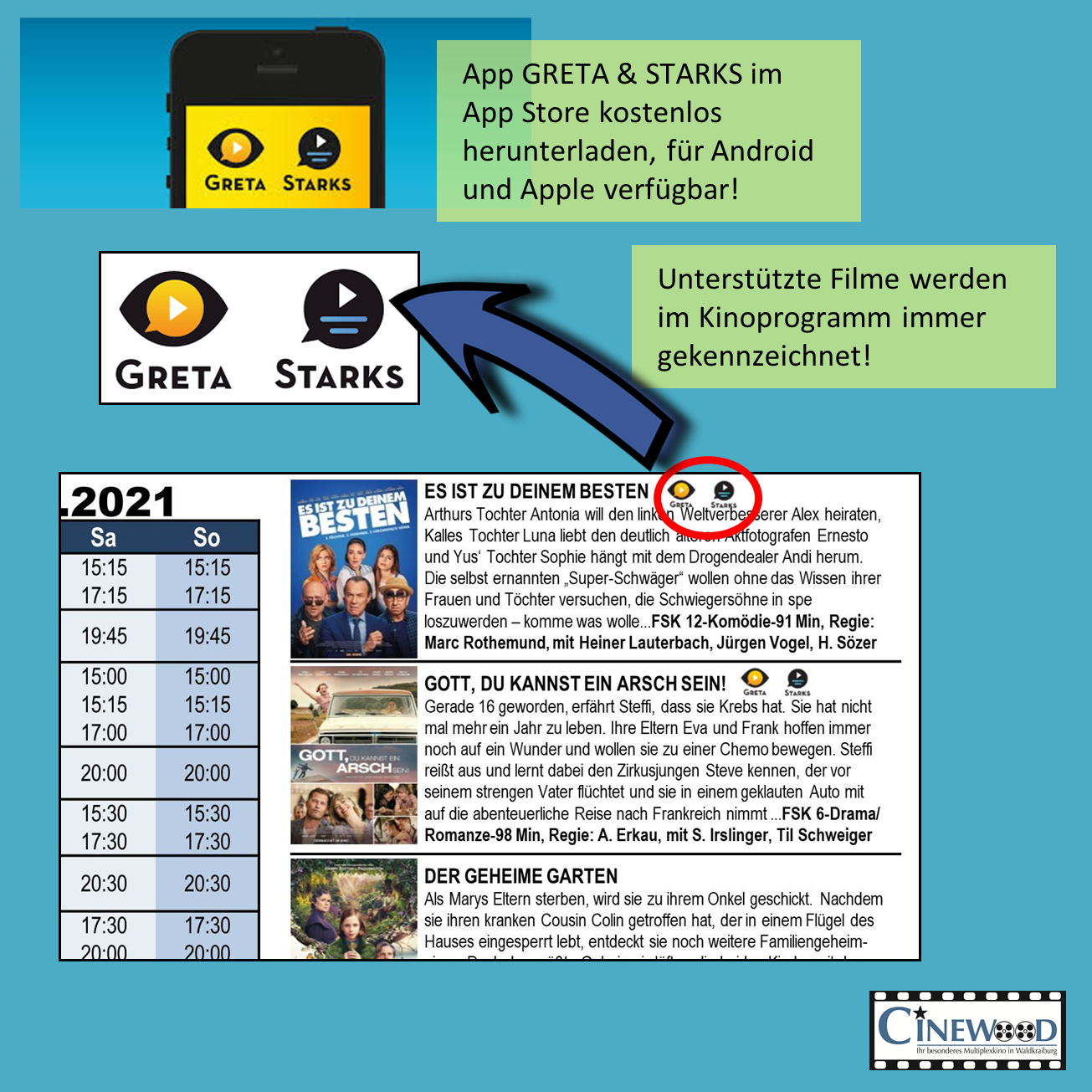 Unterstütze Filme im Programmflyer erkennen